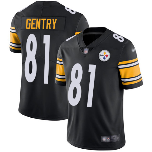 Youth Pittsburgh Steelers Football #81 Limited Black Zach Gentry Home Vapor Untouchable Nike NFL Jersey->youth nfl jersey->Youth Jersey